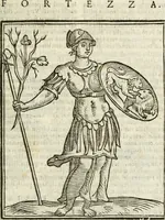 An illustration from Della nouissima Iconologia di Cesare Ripa Perugino Caualier de SS. Mauritio & Lazzaro : parte prima [-terza] : nella quale si descriuono diuerse imagini di virtu, vitij, affetti, passioni humane, arti, discipline, humori, elementi, corpi celesti, prouincie d'Italia, fiumi tutte parte del mondo, & altre infinite materie : opera utile ad oratori, predicatori, poeti, pittori, scultori, disegnatori, & ad'ogni studioso : per inuentar concetti, emblemi, ed'imprese, per diuisare qual si voglia apparato nutiale, funerale, trionsale : per rappresentar poemi drammatici, e per figurare co' suoi proprij simboli ciò che può cadere in pensiero humano : ampliata in quest' ultima editione non solo dallostesso auttore di trecento e cinquantadue imagini con molti discorsi pieni di varia eruditione & con molti indici copiosi (1625)