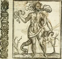 An illustration from Della nouissima Iconologia di Cesare Ripa Perugino Caualier de SS. Mauritio & Lazzaro : parte prima [-terza] : nella quale si descriuono diuerse imagini di virtu, vitij, affetti, passioni humane, arti, discipline, humori, elementi, corpi celesti, prouincie d'Italia, fiumi tutte parte del mondo, & altre infinite materie : opera utile ad oratori, predicatori, poeti, pittori, scultori, disegnatori, & ad'ogni studioso : per inuentar concetti, emblemi, ed'imprese, per diuisare qual si voglia apparato nutiale, funerale, trionsale : per rappresentar poemi drammatici, e per figurare co' suoi proprij simboli ciò che può cadere in pensiero humano : ampliata in quest' ultima editione non solo dallostesso auttore di trecento e cinquantadue imagini con molti discorsi pieni di varia eruditione & con molti indici copiosi (1625)