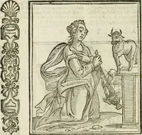 An illustration from Della nouissima Iconologia di Cesare Ripa Perugino Caualier de SS. Mauritio & Lazzaro : parte prima [-terza] : nella quale si descriuono diuerse imagini di virtu, vitij, affetti, passioni humane, arti, discipline, humori, elementi, corpi celesti, prouincie d'Italia, fiumi tutte parte del mondo, & altre infinite materie : opera utile ad oratori, predicatori, poeti, pittori, scultori, disegnatori, & ad'ogni studioso : per inuentar concetti, emblemi, ed'imprese, per diuisare qual si voglia apparato nutiale, funerale, trionsale : per rappresentar poemi drammatici, e per figurare co' suoi proprij simboli ciò che può cadere in pensiero humano : ampliata in quest' ultima editione non solo dallostesso auttore di trecento e cinquantadue imagini con molti discorsi pieni di varia eruditione & con molti indici copiosi (1625)