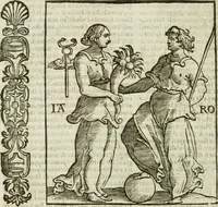 Picture 178 of 333 from Della nouissima Iconologia di Cesare Ripa Perugino Caualier de SS. Mauritio & Lazzaro : parte prima [-terza] : nella quale si descriuono diuerse imagini di virtu, vitij, affetti, passioni humane, arti, discipline, humori, elementi, corpi celesti, prouincie d'Italia, fiumi tutte parte del mondo, & altre infinite materie : opera utile ad oratori, predicatori, poeti, pittori, scultori, disegnatori, & ad'ogni studioso : per inuentar concetti, emblemi, ed'imprese, per diuisare qual si voglia apparato nutiale, funerale, trionsale : per rappresentar poemi drammatici, e per figurare co' suoi proprij simboli ciò che può cadere in pensiero humano : ampliata in quest' ultima editione non solo dallostesso auttore di trecento e cinquantadue imagini con molti discorsi pieni di varia eruditione & con molti indici copiosi (1625), leaf 409