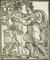 Picture 186 of 333 from Della nouissima Iconologia di Cesare Ripa Perugino Caualier de SS. Mauritio & Lazzaro : parte prima [-terza] : nella quale si descriuono diuerse imagini di virtu, vitij, affetti, passioni humane, arti, discipline, humori, elementi, corpi celesti, prouincie d'Italia, fiumi tutte parte del mondo, & altre infinite materie : opera utile ad oratori, predicatori, poeti, pittori, scultori, disegnatori, & ad'ogni studioso : per inuentar concetti, emblemi, ed'imprese, per diuisare qual si voglia apparato nutiale, funerale, trionsale : per rappresentar poemi drammatici, e per figurare co' suoi proprij simboli ciò che può cadere in pensiero humano : ampliata in quest' ultima editione non solo dallostesso auttore di trecento e cinquantadue imagini con molti discorsi pieni di varia eruditione & con molti indici copiosi (1625), leaf 430