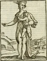 An illustration from Della nouissima Iconologia di Cesare Ripa Perugino Caualier de SS. Mauritio & Lazzaro : parte prima [-terza] : nella quale si descriuono diuerse imagini di virtu, vitij, affetti, passioni humane, arti, discipline, humori, elementi, corpi celesti, prouincie d'Italia, fiumi tutte parte del mondo, & altre infinite materie : opera utile ad oratori, predicatori, poeti, pittori, scultori, disegnatori, & ad'ogni studioso : per inuentar concetti, emblemi, ed'imprese, per diuisare qual si voglia apparato nutiale, funerale, trionsale : per rappresentar poemi drammatici, e per figurare co' suoi proprij simboli ciò che può cadere in pensiero humano : ampliata in quest' ultima editione non solo dallostesso auttore di trecento e cinquantadue imagini con molti discorsi pieni di varia eruditione & con molti indici copiosi (1625)
