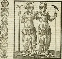 An illustration from Della nouissima Iconologia di Cesare Ripa Perugino Caualier de SS. Mauritio & Lazzaro : parte prima [-terza] : nella quale si descriuono diuerse imagini di virtu, vitij, affetti, passioni humane, arti, discipline, humori, elementi, corpi celesti, prouincie d'Italia, fiumi tutte parte del mondo, & altre infinite materie : opera utile ad oratori, predicatori, poeti, pittori, scultori, disegnatori, & ad'ogni studioso : per inuentar concetti, emblemi, ed'imprese, per diuisare qual si voglia apparato nutiale, funerale, trionsale : per rappresentar poemi drammatici, e per figurare co' suoi proprij simboli ciò che può cadere in pensiero humano : ampliata in quest' ultima editione non solo dallostesso auttore di trecento e cinquantadue imagini con molti discorsi pieni di varia eruditione & con molti indici copiosi (1625)