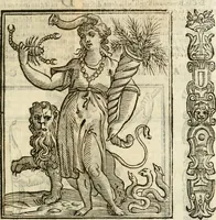 An illustration from Della nouissima Iconologia di Cesare Ripa Perugino Caualier de SS. Mauritio & Lazzaro : parte prima [-terza] : nella quale si descriuono diuerse imagini di virtu, vitij, affetti, passioni humane, arti, discipline, humori, elementi, corpi celesti, prouincie d'Italia, fiumi tutte parte del mondo, & altre infinite materie : opera utile ad oratori, predicatori, poeti, pittori, scultori, disegnatori, & ad'ogni studioso : per inuentar concetti, emblemi, ed'imprese, per diuisare qual si voglia apparato nutiale, funerale, trionsale : per rappresentar poemi drammatici, e per figurare co' suoi proprij simboli ciò che può cadere in pensiero humano : ampliata in quest' ultima editione non solo dallostesso auttore di trecento e cinquantadue imagini con molti discorsi pieni di varia eruditione & con molti indici copiosi (1625)