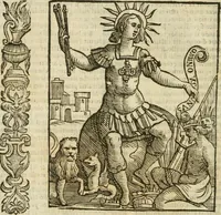 An illustration from Della nouissima Iconologia di Cesare Ripa Perugino Caualier de SS. Mauritio & Lazzaro : parte prima [-terza] : nella quale si descriuono diuerse imagini di virtu, vitij, affetti, passioni humane, arti, discipline, humori, elementi, corpi celesti, prouincie d'Italia, fiumi tutte parte del mondo, & altre infinite materie : opera utile ad oratori, predicatori, poeti, pittori, scultori, disegnatori, & ad'ogni studioso : per inuentar concetti, emblemi, ed'imprese, per diuisare qual si voglia apparato nutiale, funerale, trionsale : per rappresentar poemi drammatici, e per figurare co' suoi proprij simboli ciò che può cadere in pensiero humano : ampliata in quest' ultima editione non solo dallostesso auttore di trecento e cinquantadue imagini con molti discorsi pieni di varia eruditione & con molti indici copiosi (1625)