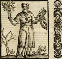 An illustration from Della nouissima Iconologia di Cesare Ripa Perugino Caualier de SS. Mauritio & Lazzaro : parte prima [-terza] : nella quale si descriuono diuerse imagini di virtu, vitij, affetti, passioni humane, arti, discipline, humori, elementi, corpi celesti, prouincie d'Italia, fiumi tutte parte del mondo, & altre infinite materie : opera utile ad oratori, predicatori, poeti, pittori, scultori, disegnatori, & ad'ogni studioso : per inuentar concetti, emblemi, ed'imprese, per diuisare qual si voglia apparato nutiale, funerale, trionsale : per rappresentar poemi drammatici, e per figurare co' suoi proprij simboli ciò che può cadere in pensiero humano : ampliata in quest' ultima editione non solo dallostesso auttore di trecento e cinquantadue imagini con molti discorsi pieni di varia eruditione & con molti indici copiosi (1625)