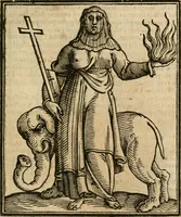 An illustration from Della nouissima Iconologia di Cesare Ripa Perugino Caualier de SS. Mauritio & Lazzaro : parte prima [-terza] : nella quale si descriuono diuerse imagini di virtu, vitij, affetti, passioni humane, arti, discipline, humori, elementi, corpi celesti, prouincie d'Italia, fiumi tutte parte del mondo, & altre infinite materie : opera utile ad oratori, predicatori, poeti, pittori, scultori, disegnatori, & ad'ogni studioso : per inuentar concetti, emblemi, ed'imprese, per diuisare qual si voglia apparato nutiale, funerale, trionsale : per rappresentar poemi drammatici, e per figurare co' suoi proprij simboli ciò che può cadere in pensiero humano : ampliata in quest' ultima editione non solo dallostesso auttore di trecento e cinquantadue imagini con molti discorsi pieni di varia eruditione & con molti indici copiosi (1625)