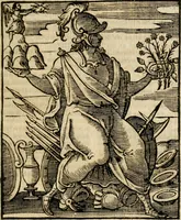 An illustration from Della nouissima Iconologia di Cesare Ripa Perugino Caualier de SS. Mauritio & Lazzaro : parte prima [-terza] : nella quale si descriuono diuerse imagini di virtu, vitij, affetti, passioni humane, arti, discipline, humori, elementi, corpi celesti, prouincie d'Italia, fiumi tutte parte del mondo, & altre infinite materie : opera utile ad oratori, predicatori, poeti, pittori, scultori, disegnatori, & ad'ogni studioso : per inuentar concetti, emblemi, ed'imprese, per diuisare qual si voglia apparato nutiale, funerale, trionsale : per rappresentar poemi drammatici, e per figurare co' suoi proprij simboli ciò che può cadere in pensiero humano : ampliata in quest' ultima editione non solo dallostesso auttore di trecento e cinquantadue imagini con molti discorsi pieni di varia eruditione & con molti indici copiosi (1625)