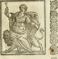 An illustration from Della nouissima Iconologia di Cesare Ripa Perugino Caualier de SS. Mauritio & Lazzaro : parte prima [-terza] : nella quale si descriuono diuerse imagini di virtu, vitij, affetti, passioni humane, arti, discipline, humori, elementi, corpi celesti, prouincie d'Italia, fiumi tutte parte del mondo, & altre infinite materie : opera utile ad oratori, predicatori, poeti, pittori, scultori, disegnatori, & ad'ogni studioso : per inuentar concetti, emblemi, ed'imprese, per diuisare qual si voglia apparato nutiale, funerale, trionsale : per rappresentar poemi drammatici, e per figurare co' suoi proprij simboli ciò che può cadere in pensiero humano : ampliata in quest' ultima editione non solo dallostesso auttore di trecento e cinquantadue imagini con molti discorsi pieni di varia eruditione & con molti indici copiosi (1625)