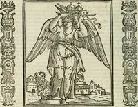 An illustration from Della nouissima Iconologia di Cesare Ripa Perugino Caualier de SS. Mauritio & Lazzaro : parte prima [-terza] : nella quale si descriuono diuerse imagini di virtu, vitij, affetti, passioni humane, arti, discipline, humori, elementi, corpi celesti, prouincie d'Italia, fiumi tutte parte del mondo, & altre infinite materie : opera utile ad oratori, predicatori, poeti, pittori, scultori, disegnatori, & ad'ogni studioso : per inuentar concetti, emblemi, ed'imprese, per diuisare qual si voglia apparato nutiale, funerale, trionsale : per rappresentar poemi drammatici, e per figurare co' suoi proprij simboli ciò che può cadere in pensiero humano : ampliata in quest' ultima editione non solo dallostesso auttore di trecento e cinquantadue imagini con molti discorsi pieni di varia eruditione & con molti indici copiosi (1625)