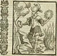 An illustration from Della nouissima Iconologia di Cesare Ripa Perugino Caualier de SS. Mauritio & Lazzaro : parte prima [-terza] : nella quale si descriuono diuerse imagini di virtu, vitij, affetti, passioni humane, arti, discipline, humori, elementi, corpi celesti, prouincie d'Italia, fiumi tutte parte del mondo, & altre infinite materie : opera utile ad oratori, predicatori, poeti, pittori, scultori, disegnatori, & ad'ogni studioso : per inuentar concetti, emblemi, ed'imprese, per diuisare qual si voglia apparato nutiale, funerale, trionsale : per rappresentar poemi drammatici, e per figurare co' suoi proprij simboli ciò che può cadere in pensiero humano : ampliata in quest' ultima editione non solo dallostesso auttore di trecento e cinquantadue imagini con molti discorsi pieni di varia eruditione & con molti indici copiosi (1625)
