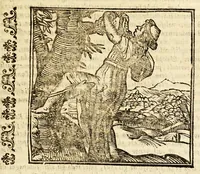 An illustration from Della officina istorica / Nella quale si spiegano essempi notabilissimi, antichi, & moderni, à virtù, & à diffetto pertinenti. Dà quali può ageuolmente il professore di lettere, e d'armi, lo studioso d'istoria, di poesia, di costumi, e di cose varie, il curioso ancora può trarre vtilità per corregere non pur i mancamenti altrui, ma i proprij, e d'incaminarsi nella strada delle virtù. Con vna aggiunta non più stampata di accidenti seguiti, & per hauere alcuni finto temerariamente la persona altrui, e d'altri casi successi in diuersi tempi (1622)