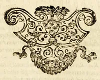 An illustration from Della officina istorica / Nella quale si spiegano essempi notabilissimi, antichi, & moderni, à virtù, & à diffetto pertinenti. Dà quali può ageuolmente il professore di lettere, e d'armi, lo studioso d'istoria, di poesia, di costumi, e di cose varie, il curioso ancora può trarre vtilità per corregere non pur i mancamenti altrui, ma i proprij, e d'incaminarsi nella strada delle virtù. Con vna aggiunta non più stampata di accidenti seguiti, & per hauere alcuni finto temerariamente la persona altrui, e d'altri casi successi in diuersi tempi (1622)