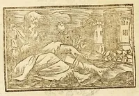 An illustration from Della officina istorica / Nella quale si spiegano essempi notabilissimi, antichi, & moderni, à virtù, & à diffetto pertinenti. Dà quali può ageuolmente il professore di lettere, e d'armi, lo studioso d'istoria, di poesia, di costumi, e di cose varie, il curioso ancora può trarre vtilità per corregere non pur i mancamenti altrui, ma i proprij, e d'incaminarsi nella strada delle virtù. Con vna aggiunta non più stampata di accidenti seguiti, & per hauere alcuni finto temerariamente la persona altrui, e d'altri casi successi in diuersi tempi (1622)