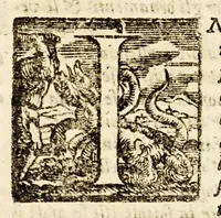 An illustration from Della officina istorica / Nella quale si spiegano essempi notabilissimi, antichi, & moderni, à virtù, & à diffetto pertinenti. Dà quali può ageuolmente il professore di lettere, e d'armi, lo studioso d'istoria, di poesia, di costumi, e di cose varie, il curioso ancora può trarre vtilità per corregere non pur i mancamenti altrui, ma i proprij, e d'incaminarsi nella strada delle virtù. Con vna aggiunta non più stampata di accidenti seguiti, & per hauere alcuni finto temerariamente la persona altrui, e d'altri casi successi in diuersi tempi (1622)