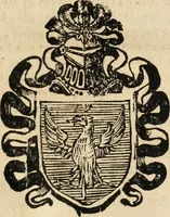 An illustration from Dell'armi, overo insegne dei nobili, ove sono i discorsi d'alcune famiglie, così spente, come vive del regno di Napoli : 4. et ultima impressione nella quale si suppliscono quelle famiglie che poste nella prima, erano dall'istesso autore state levate nella seconda (1701)