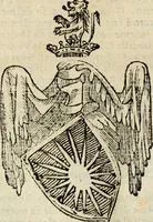 An illustration from Dell'armi, overo insegne dei nobili, ove sono i discorsi d'alcune famiglie, così spente, come vive del regno di Napoli : 4. et ultima impressione nella quale si suppliscono quelle famiglie che poste nella prima, erano dall'istesso autore state levate nella seconda (1701)
