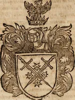 An illustration from Dell'armi, overo insegne dei nobili, ove sono i discorsi d'alcune famiglie, così spente, come vive del regno di Napoli : 4. et ultima impressione nella quale si suppliscono quelle famiglie che poste nella prima, erano dall'istesso autore state levate nella seconda (1701)