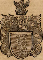 An illustration from Dell'armi, overo insegne dei nobili, ove sono i discorsi d'alcune famiglie, così spente, come vive del regno di Napoli : 4. et ultima impressione nella quale si suppliscono quelle famiglie che poste nella prima, erano dall'istesso autore state levate nella seconda (1701)
