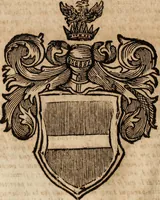 An illustration from Dell'armi, overo insegne dei nobili, ove sono i discorsi d'alcune famiglie, così spente, come vive del regno di Napoli : 4. et ultima impressione nella quale si suppliscono quelle famiglie che poste nella prima, erano dall'istesso autore state levate nella seconda (1701)