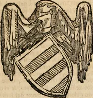 An illustration from Dell'armi, overo insegne dei nobili, ove sono i discorsi d'alcune famiglie, così spente, come vive del regno di Napoli : 4. et ultima impressione nella quale si suppliscono quelle famiglie che poste nella prima, erano dall'istesso autore state levate nella seconda (1701)