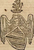 An illustration from Dell'armi, overo insegne dei nobili, ove sono i discorsi d'alcune famiglie, così spente, come vive del regno di Napoli : 4. et ultima impressione nella quale si suppliscono quelle famiglie che poste nella prima, erano dall'istesso autore state levate nella seconda (1701)