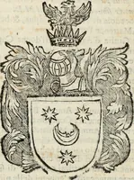An illustration from Dell'armi, overo insegne dei nobili, ove sono i discorsi d'alcune famiglie, così spente, come vive del regno di Napoli : 4. et ultima impressione nella quale si suppliscono quelle famiglie che poste nella prima, erano dall'istesso autore state levate nella seconda (1701)