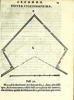 Picture 18 of 28 from Dell'arte militare libri cinqve : ne' qvali si tratta il modo di fortificare, offeendere [sic], et diffendere vna fortezza : et l'ordine come si debbano fare gli alloggiamenti campali & formare le battaglie : et nell'vltimo l'essamine de' bombardieri, & di far fuochi arteficiati (1584), leaf 217