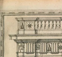 An illustration from Della trasportatione dell'obelisco vaticano : et delle fabriche di Nostro Signore papa Sisto V (1590)