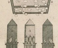 An illustration from Della trasportatione dell'obelisco vaticano : et delle fabriche di Nostro Signore papa Sisto V (1590)