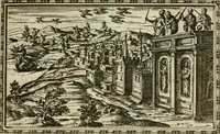 An illustration from Delle allvsioni, imprese, et emblemi del Sig. Principio Fabricii da Teramo sopra la vita, opere, et attioni di Gregorio XIII pontefice massimo, libri VI : nei quali sotto l'allegoria del drago, arme del detto pontefice, si descriue anco la uera forma d'un principe Christiano .. (1588)
