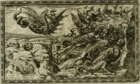 An illustration from Delle allvsioni, imprese, et emblemi del Sig. Principio Fabricii da Teramo sopra la vita, opere, et attioni di Gregorio XIII pontefice massimo, libri VI : nei quali sotto l'allegoria del drago, arme del detto pontefice, si descriue anco la uera forma d'un principe Christiano .. (1588)