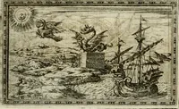 An illustration from Delle allvsioni, imprese, et emblemi del Sig. Principio Fabricii da Teramo sopra la vita, opere, et attioni di Gregorio XIII pontefice massimo, libri VI : nei quali sotto l'allegoria del drago, arme del detto pontefice, si descriue anco la uera forma d'un principe Christiano .. (1588)