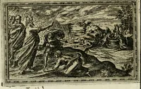 An illustration from Delle allvsioni, imprese, et emblemi del Sig. Principio Fabricii da Teramo sopra la vita, opere, et attioni di Gregorio XIII pontefice massimo, libri VI : nei quali sotto l'allegoria del drago, arme del detto pontefice, si descriue anco la uera forma d'un principe Christiano .. (1588)