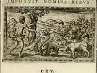 An illustration from Delle allvsioni, imprese, et emblemi del Sig. Principio Fabricii da Teramo sopra la vita, opere, et attioni di Gregorio XIII pontefice massimo, libri VI : nei quali sotto l'allegoria del drago, arme del detto pontefice, si descriue anco la uera forma d'un principe Christiano .. (1588)