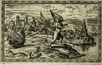 An illustration from Delle allvsioni, imprese, et emblemi del Sig. Principio Fabricii da Teramo sopra la vita, opere, et attioni di Gregorio XIII pontefice massimo, libri VI : nei quali sotto l'allegoria del drago, arme del detto pontefice, si descriue anco la uera forma d'un principe Christiano .. (1588)