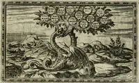 An illustration from Delle allvsioni, imprese, et emblemi del Sig. Principio Fabricii da Teramo sopra la vita, opere, et attioni di Gregorio XIII pontefice massimo, libri VI : nei quali sotto l'allegoria del drago, arme del detto pontefice, si descriue anco la uera forma d'un principe Christiano .. (1588)