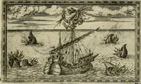 An illustration from Delle allvsioni, imprese, et emblemi del Sig. Principio Fabricii da Teramo sopra la vita, opere, et attioni di Gregorio XIII pontefice massimo, libri VI : nei quali sotto l'allegoria del drago, arme del detto pontefice, si descriue anco la uera forma d'un principe Christiano .. (1588)