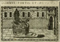 An illustration from Delle allvsioni, imprese, et emblemi del Sig. Principio Fabricii da Teramo sopra la vita, opere, et attioni di Gregorio XIII pontefice massimo, libri VI : nei quali sotto l'allegoria del drago, arme del detto pontefice, si descriue anco la uera forma d'un principe Christiano .. (1588)