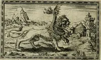 An illustration from Delle allvsioni, imprese, et emblemi del Sig. Principio Fabricii da Teramo sopra la vita, opere, et attioni di Gregorio XIII pontefice massimo, libri VI : nei quali sotto l'allegoria del drago, arme del detto pontefice, si descriue anco la uera forma d'un principe Christiano .. (1588)