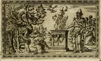 An illustration from Delle allvsioni, imprese, et emblemi del Sig. Principio Fabricii da Teramo sopra la vita, opere, et attioni di Gregorio XIII pontefice massimo, libri VI : nei quali sotto l'allegoria del drago, arme del detto pontefice, si descriue anco la uera forma d'un principe Christiano .. (1588)