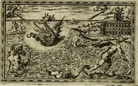 An illustration from Delle allvsioni, imprese, et emblemi del Sig. Principio Fabricii da Teramo sopra la vita, opere, et attioni di Gregorio XIII pontefice massimo, libri VI : nei quali sotto l'allegoria del drago, arme del detto pontefice, si descriue anco la uera forma d'un principe Christiano .. (1588)