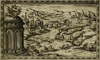 An illustration from Delle allvsioni, imprese, et emblemi del Sig. Principio Fabricii da Teramo sopra la vita, opere, et attioni di Gregorio XIII pontefice massimo, libri VI : nei quali sotto l'allegoria del drago, arme del detto pontefice, si descriue anco la uera forma d'un principe Christiano .. (1588)