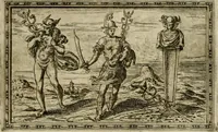 An illustration from Delle allvsioni, imprese, et emblemi del Sig. Principio Fabricii da Teramo sopra la vita, opere, et attioni di Gregorio XIII pontefice massimo, libri VI : nei quali sotto l'allegoria del drago, arme del detto pontefice, si descriue anco la uera forma d'un principe Christiano .. (1588)
