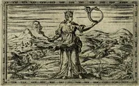 An illustration from Delle allvsioni, imprese, et emblemi del Sig. Principio Fabricii da Teramo sopra la vita, opere, et attioni di Gregorio XIII pontefice massimo, libri VI : nei quali sotto l'allegoria del drago, arme del detto pontefice, si descriue anco la uera forma d'un principe Christiano .. (1588)