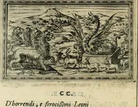 An illustration from Delle allvsioni, imprese, et emblemi del Sig. Principio Fabricii da Teramo sopra la vita, opere, et attioni di Gregorio XIII pontefice massimo, libri VI : nei quali sotto l'allegoria del drago, arme del detto pontefice, si descriue anco la uera forma d'un principe Christiano .. (1588)