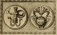 An illustration from Delle allvsioni, imprese, et emblemi del Sig. Principio Fabricii da Teramo sopra la vita, opere, et attioni di Gregorio XIII pontefice massimo, libri VI : nei quali sotto l'allegoria del drago, arme del detto pontefice, si descriue anco la uera forma d'un principe Christiano .. (1588)