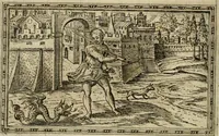 An illustration from Delle allvsioni, imprese, et emblemi del Sig. Principio Fabricii da Teramo sopra la vita, opere, et attioni di Gregorio XIII pontefice massimo, libri VI : nei quali sotto l'allegoria del drago, arme del detto pontefice, si descriue anco la uera forma d'un principe Christiano .. (1588)