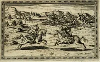 An illustration from Delle allvsioni, imprese, et emblemi del Sig. Principio Fabricii da Teramo sopra la vita, opere, et attioni di Gregorio XIII pontefice massimo, libri VI : nei quali sotto l'allegoria del drago, arme del detto pontefice, si descriue anco la uera forma d'un principe Christiano .. (1588)