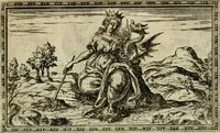 An illustration from Delle allvsioni, imprese, et emblemi del Sig. Principio Fabricii da Teramo sopra la vita, opere, et attioni di Gregorio XIII pontefice massimo, libri VI : nei quali sotto l'allegoria del drago, arme del detto pontefice, si descriue anco la uera forma d'un principe Christiano .. (1588)